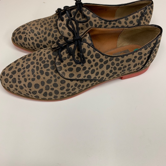 DV Leopard Suede Lace Up Loafers Red Bottoms - Picture 5 of 8